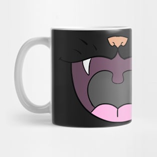 Cat Cartoon Mouth - Face Mask Mug